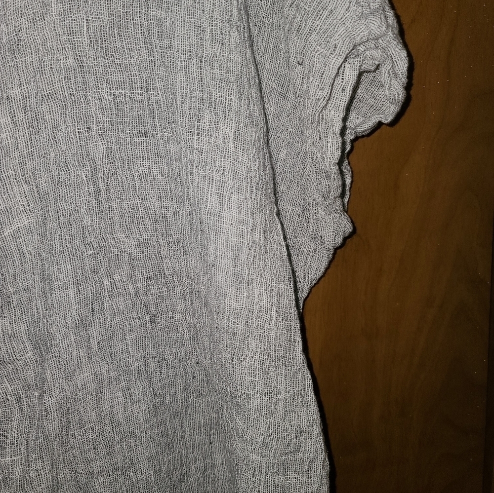 Tahari linen Oversized short sleeved top size xs - Picture 3 of 8